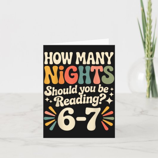 Carte Funny Reading 6 7 Six Seven Meme Englieacher Book (Devant)