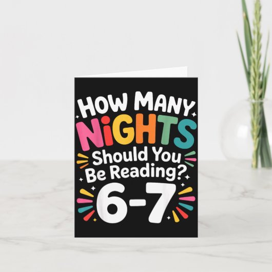 Carte Funny Reading 6 7 Six Seven Meme Englieacher Book (Devant)