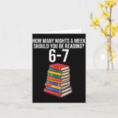 Carte Funny Reading Book Teacher 67 Six Seven Meme (Fleur jaune)