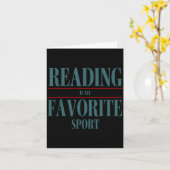 Carte Funny Reading Is My Favorite Srt Book Lover Quote  (Fleur jaune)