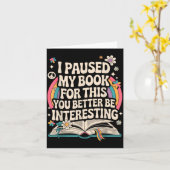 Carte Funny Reading Quote For Bookworm And Librarian (Fleur jaune)