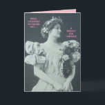 CARTE FUNNY REALLY BIG DESSERT CHOCOHOLIC BIRTHDAY<br><div class="desc">Give your Mom, sister, aunt, cousin, co-worker or friend a smile on her birthday…This “Really Big Dessert” card will bring a chuckle, and she WILL take you up on your offer…The image comes from an original circa 1895 photograph… You may change the font, text, and background color to suit the...</div>