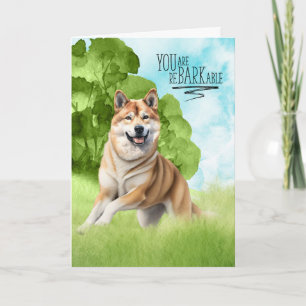 Carte Funny reBARKable Akita Chien Félicitations