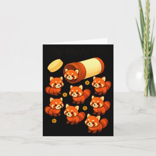 Carte Funny Red Panda My Happy Lls Animal Lover Boys Gir (Devant)