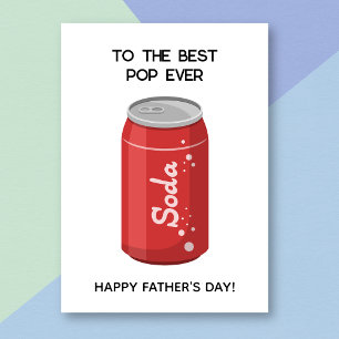 Carte Funny Red Soda Pop Fête des pères Card