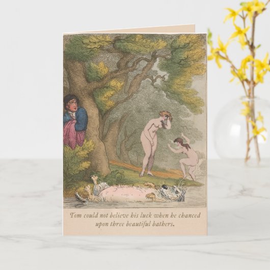 Carte Funny Regency Style Dachshund Blank Card (Fleur jaune)