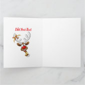 Carte Funny Reindeer Peeking Christmas Meme  (Intérieur)