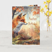 Carte Funny Renard Punny Anniversaire Animaux Nature (Fleur jaune)