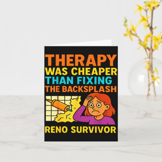 Carte Funny Renovation Remodeling Diy Construction New H (Fleur jaune)