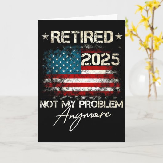 Carte Funny Retirement For Dad Men Women. Uni Retired 20 (Fleur jaune)