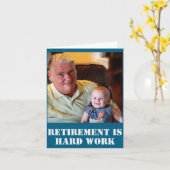 Carte Funny Retirement Is Hard Work Quote Grandpa Photo  (Fleur jaune)