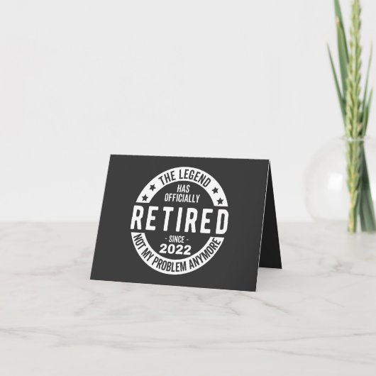 Carte funny retirement, retired, retired firefighter, re (Devant)