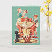 Carte Funny Retro 1950 Fête des pères message personnali (Fleur jaune)