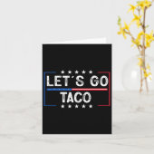 Carte Funny Retro Allons-y Taco (Fleur jaune)