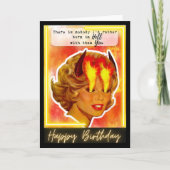 Carte Funny Retro Birthday Card Best Friend-Sassy - Burn (Devant)