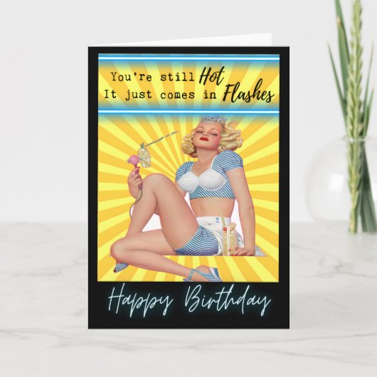 Carte Funny Retro Birthday Card Best Friend-Sassy-Flash (Devant)