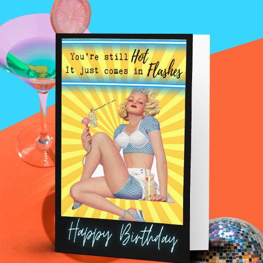 Carte Funny Retro Birthday Card Best Friend-Sassy-Flash