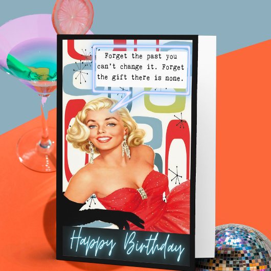 Carte Funny Retro Birthday Card Best Friend-Sassy-Gift