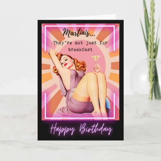Carte Funny Retro Birthday Card Best Friend-Sassy-Martin (Devant)
