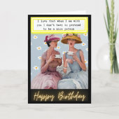 Carte Funny Retro Birthday Card Best Friend-Sassy-Nice (Devant)