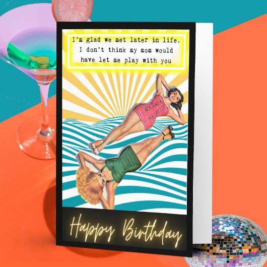 Carte Funny Retro Birthday Card Best Friend-Sassy-Play