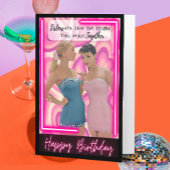 Carte Funny Retro Birthday Card Best Friend-Sassy-Sister