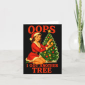 Carte Funny Retro Christmas Oops I Got Another Tree (Devant)