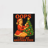 Carte Funny Retro Christmas Oops I Got Another Tree (Devant)