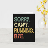 Carte Funny Retro Désolé ne peut pas exécuter Bye Xc Tra (Fleur jaune)