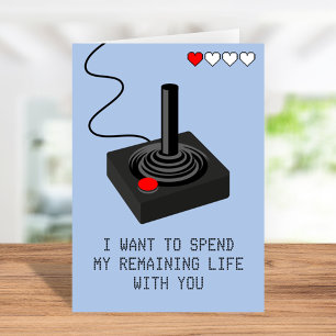 Carte Funny Retro Gamer Valentines Day