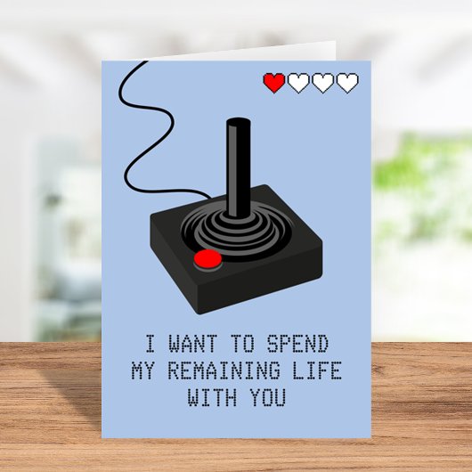 Carte Funny Retro Gamer Valentines Day