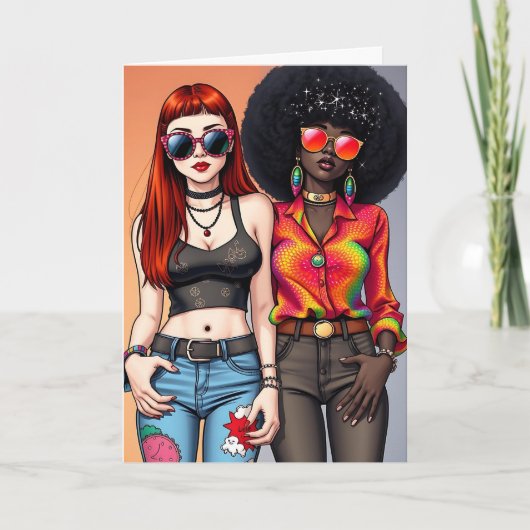 Carte Funny Retro Joyeux anniversaire (Devant)