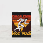 Carte Funny Retro Runner Running Quote Gift - Make Pace  (Devant)