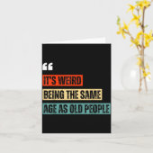 Carte Funny Retro Sarcastic Quotes Design Over 40's Humo (Fleur jaune)