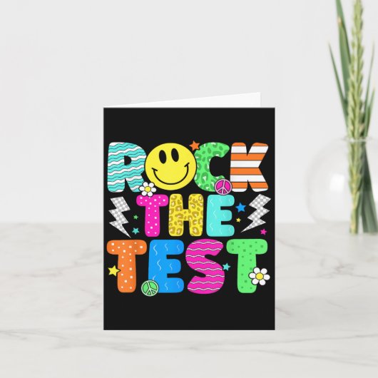 Carte Funny Rock The Test Test Day Professeur étudiant M (Devant)