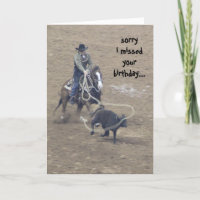 Funny Rodeo Belated Anniversaire, (un peu attaché!