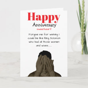 Carte Funny Roi Salomon de l'anniversaire de la Bible