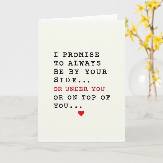 Carte Funny Romantic Promise Card (Fleur jaune)