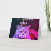 Carte Funny Royal Chat Joyeux anniversaire (Devant)