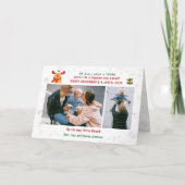 Carte Funny Rudolph Oh Deer Nous avons déplacé 3 Photos (Devant)