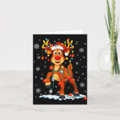 Carte Funny Rudolph Reindeer Pjs Pajamas Christmas Men W (Devant)