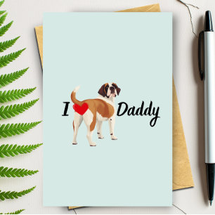 Carte Funny Saint Bernard Chien Bum Fête des pères de co