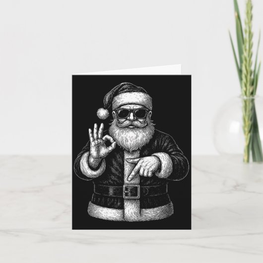 Carte Funny Santa 6 7 Meme Design _ Christmas Math Humor (Devant)