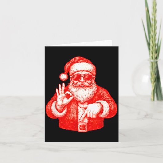 Carte Funny Santa 6 7 Meme Design _ Christmas Math Humor (Devant)
