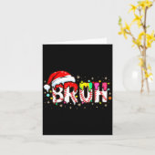 Carte Funny Santa Bruh Baseball Christmas Xmas Meme Paja (Fleur jaune)