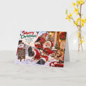 Carte Funny Santa Christmas Card (Fleur jaune)