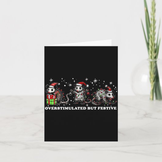 Carte Funny Santa Ossums Overstimulated But Festive Xmas (Devant)