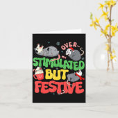 Carte Funny Santa Ossums Overstimulated But Festive Xmas (Fleur jaune)