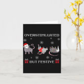 Carte Funny Santa Ossums Overstimulated But Festive Xmas (Fleur jaune)