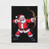 Carte Funny Santa Playing Archery Holiday Christmas Xmas (Devant)
